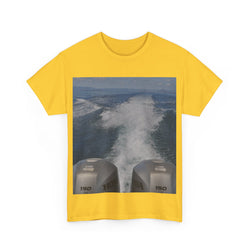 Motorboat Wake Unisex Heavy Cotton Tee- Boat T Shirts For Men