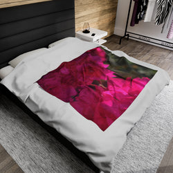 Bohemian Floral Velveteen Plush Blanket - Cozy Decorative Throw for Home