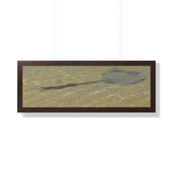 Tranquil Stingray Framed Horizontal Poster - Ocean Wall Art for Beach Lovers