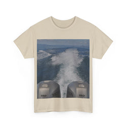 Motorboat Wake Unisex Heavy Cotton Tee- Boat T Shirts For Men