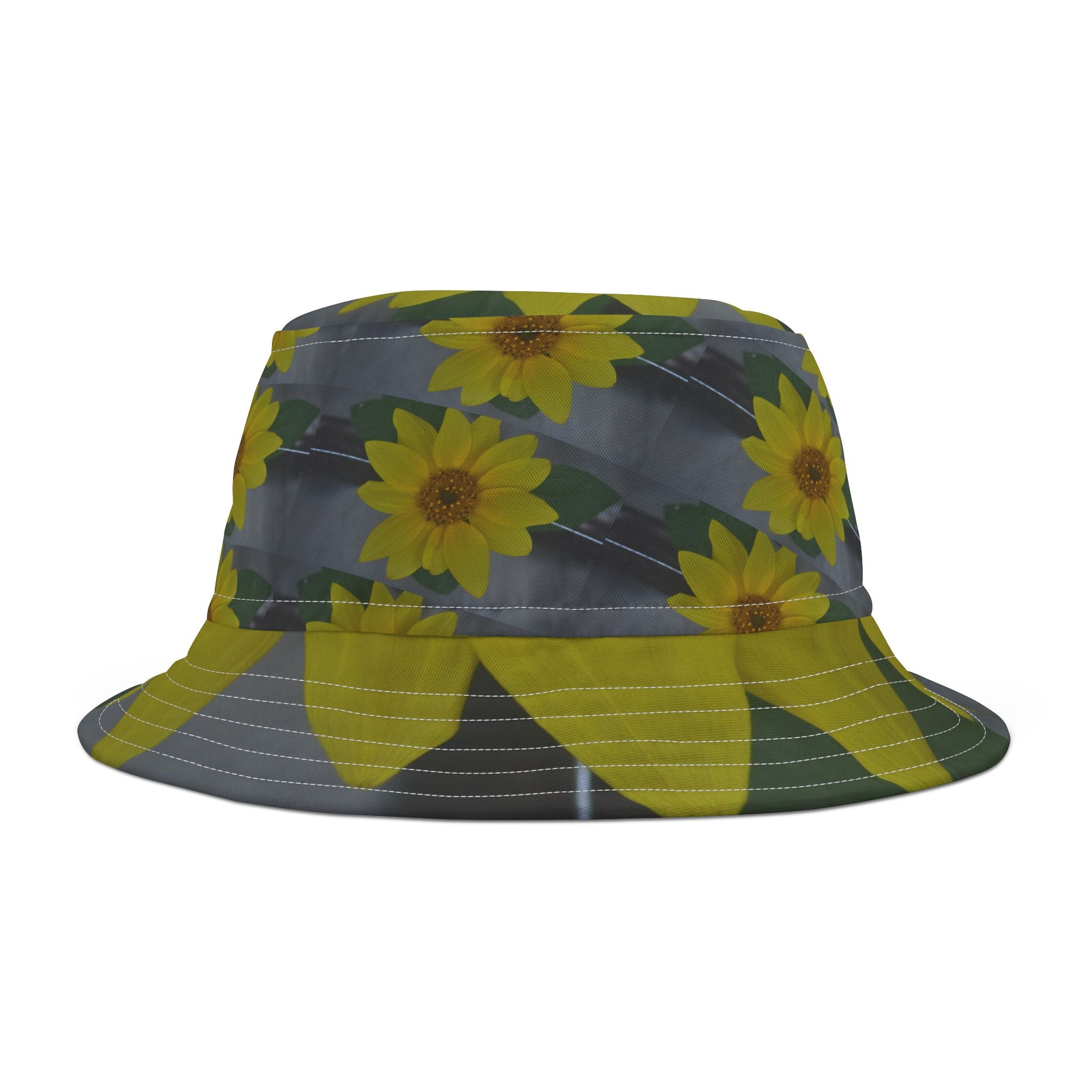 Stylish Yellow & Blue Sunflower  Bucket Hat for Summer Adventures