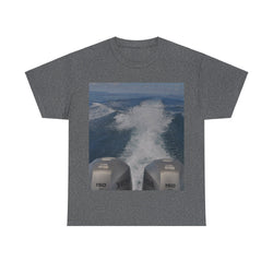 Motorboat Wake Unisex Heavy Cotton Tee- Boat T Shirts For Men