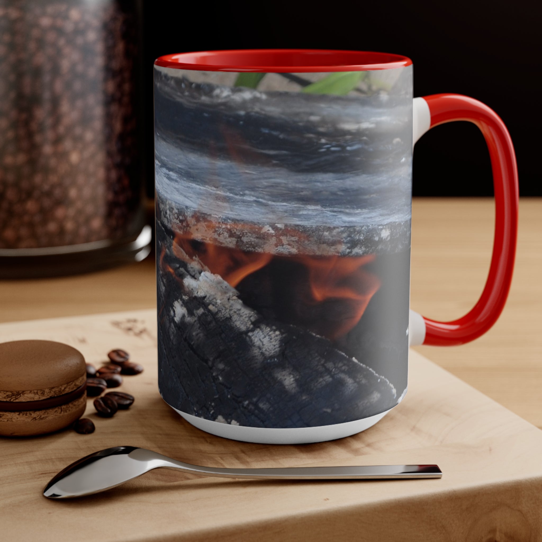 Cozy Campfire Accent Mug - Perfect for Campers & Nature Lovers