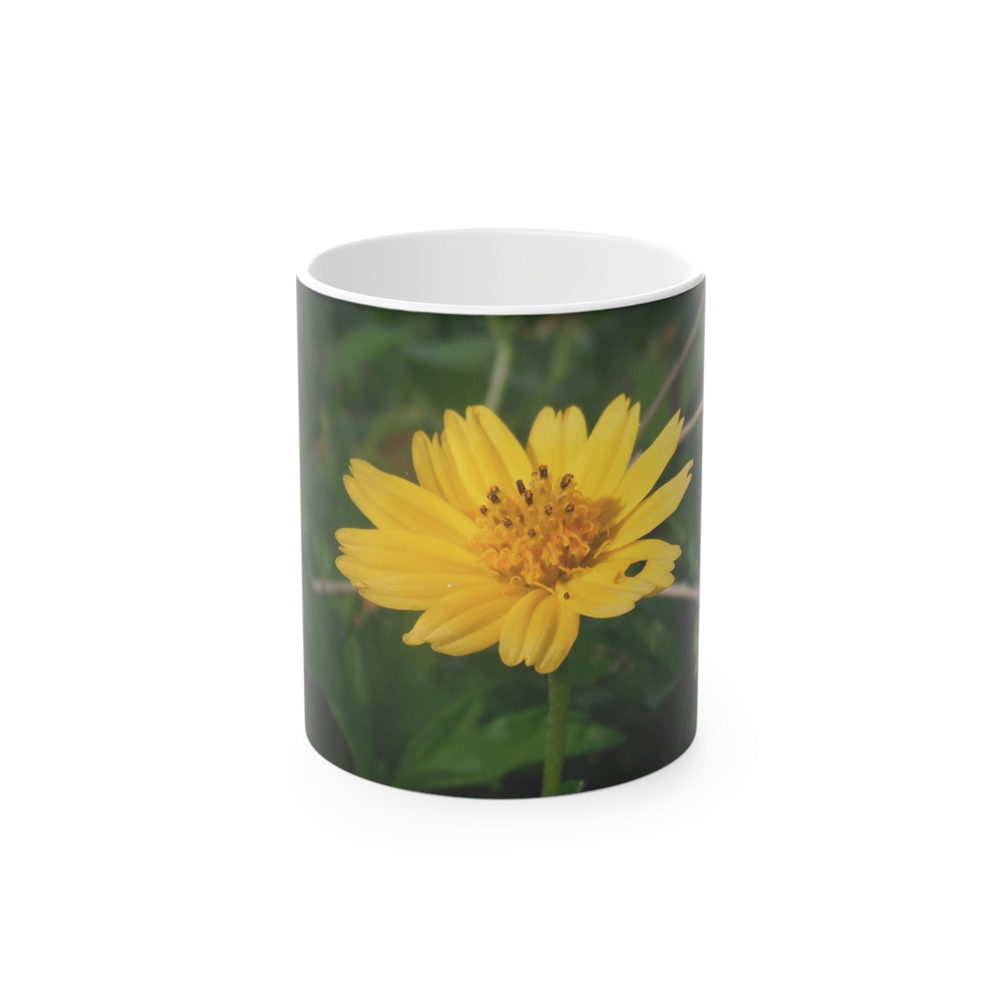 Botanical Yellow Lilly  Magic Mug - Floral Design Coffee Cup for Nature Lovers