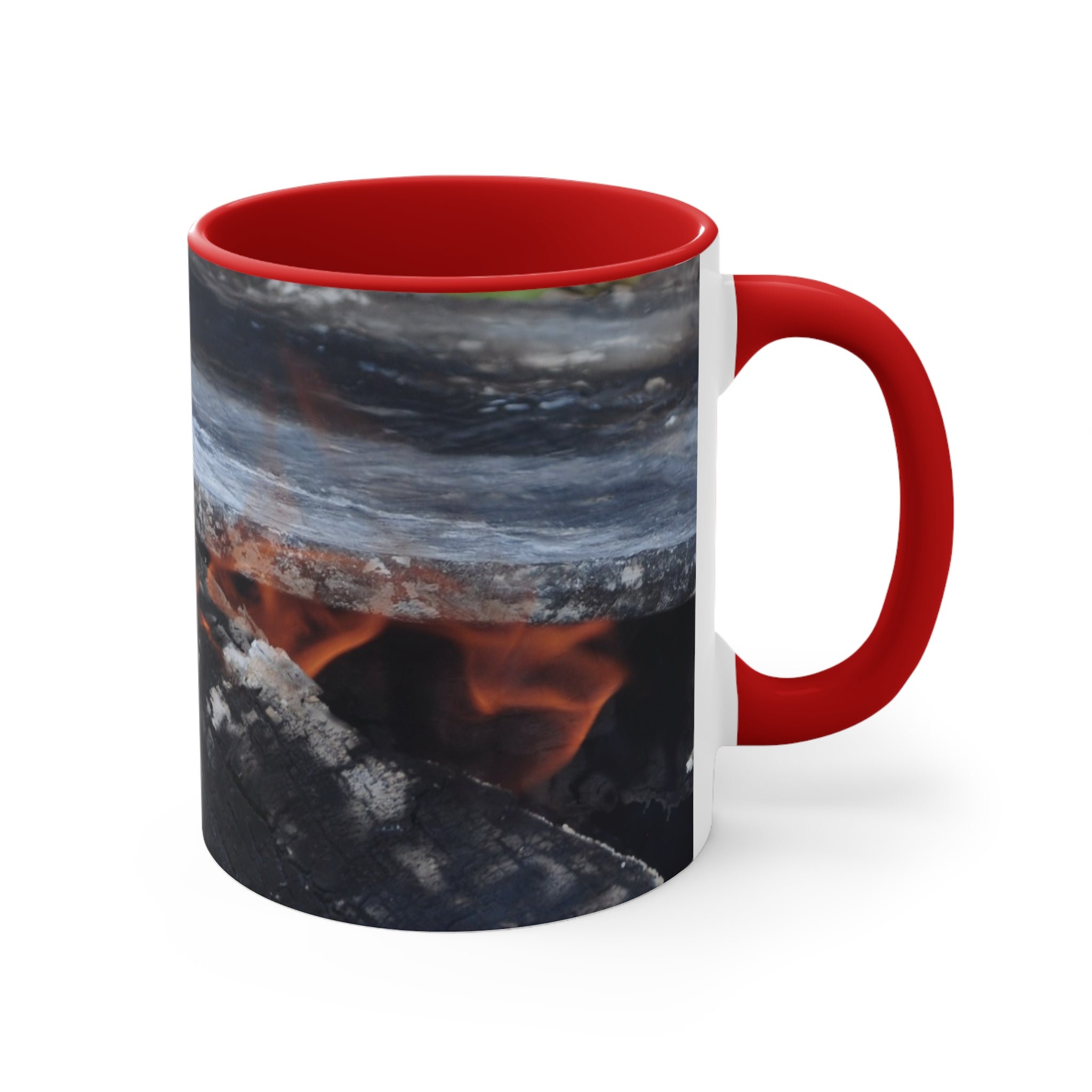 Cozy Campfire Accent Mug - Perfect for Campers & Nature Lovers