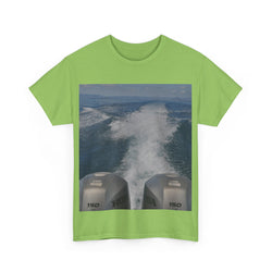 Motorboat Wake Unisex Heavy Cotton Tee- Boat T Shirts For Men