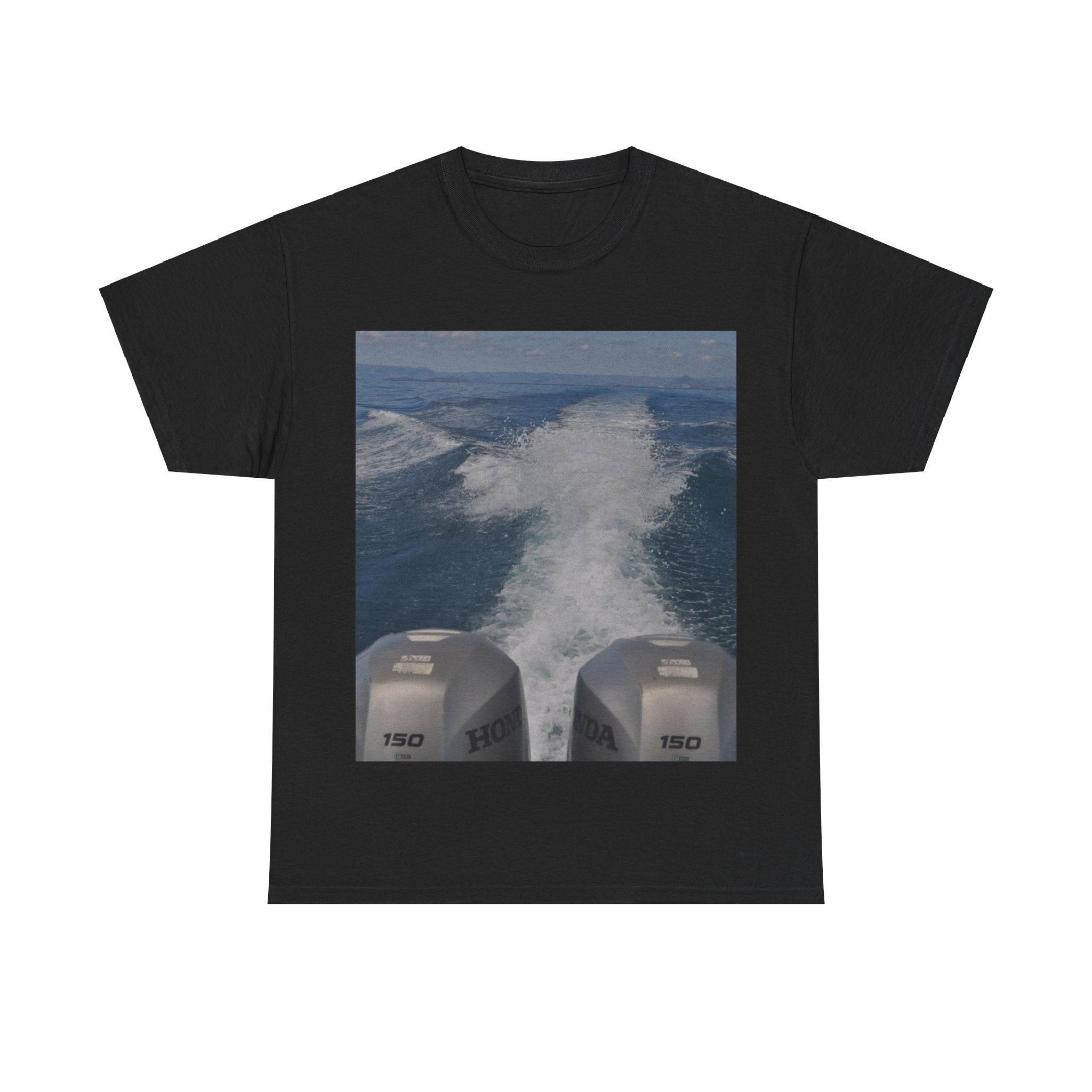 Motorboat Wake Unisex Heavy Cotton Tee- Boat T Shirts For Men