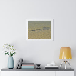 Tranquil Stingray Framed Horizontal Poster - Ocean Wall Art for Beach Lovers