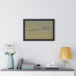 Tranquil Stingray Framed Horizontal Poster - Ocean Wall Art for Beach Lovers