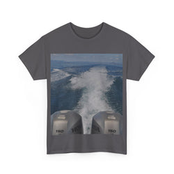 Motorboat Wake Unisex Heavy Cotton Tee- Boat T Shirts For Men