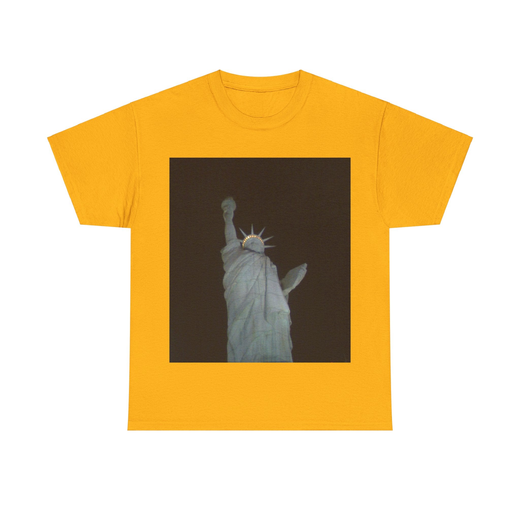 Statue of Liberty Graphic Unisex Cotton Tee - Nighttime City Vibe