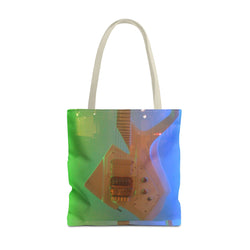 Vibrant Electric Guitar Tote Bag - Perfect for Music Lovers