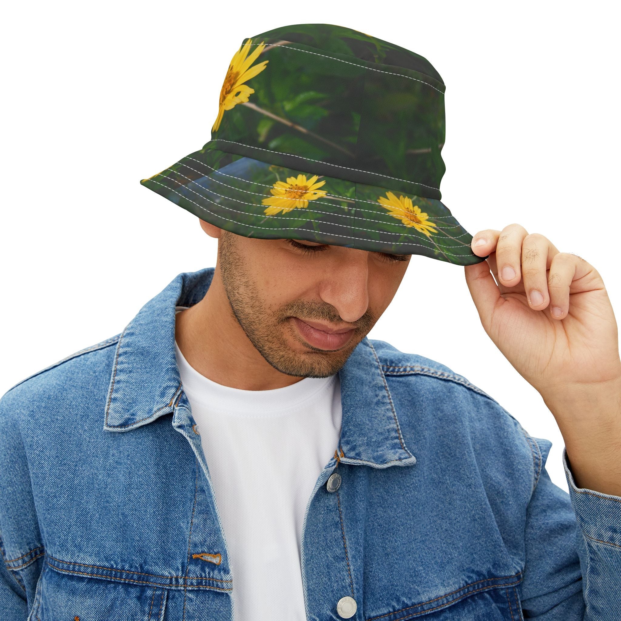 Yellow Floral Bucket Hat