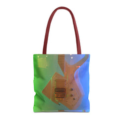 Vibrant Electric Guitar Tote Bag - Perfect for Music Lovers