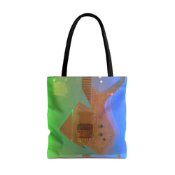 Vibrant Electric Guitar Tote Bag - Perfect for Music Lovers