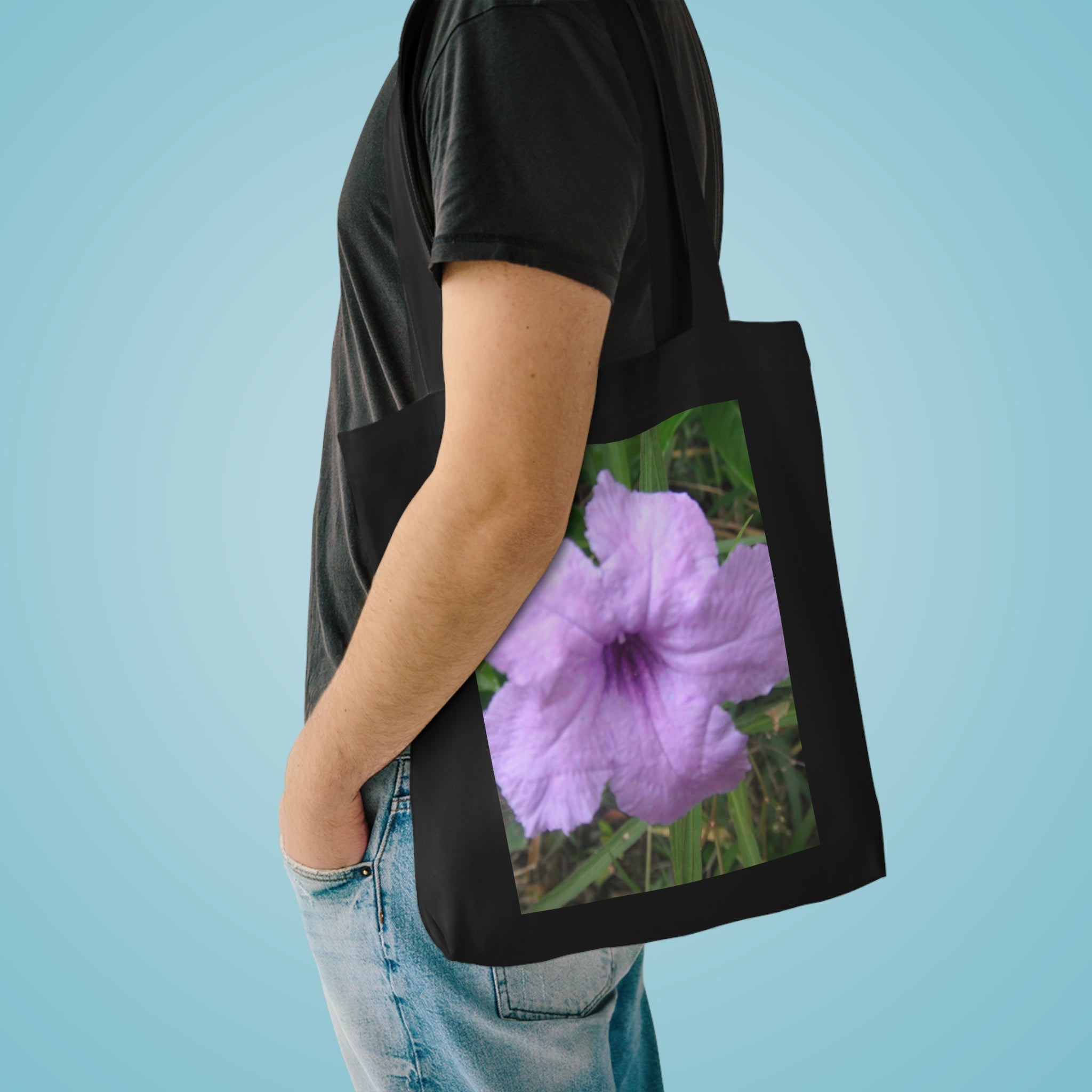 Oversized Tote Bag - Lilac Cotton