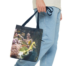 Underwater Serenity  Seahorse Tote Bag - Ocean-Inspired Design for Marine Life Lovers