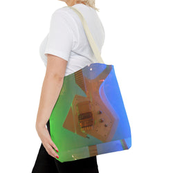 Vibrant Electric Guitar Tote Bag - Perfect for Music Lovers