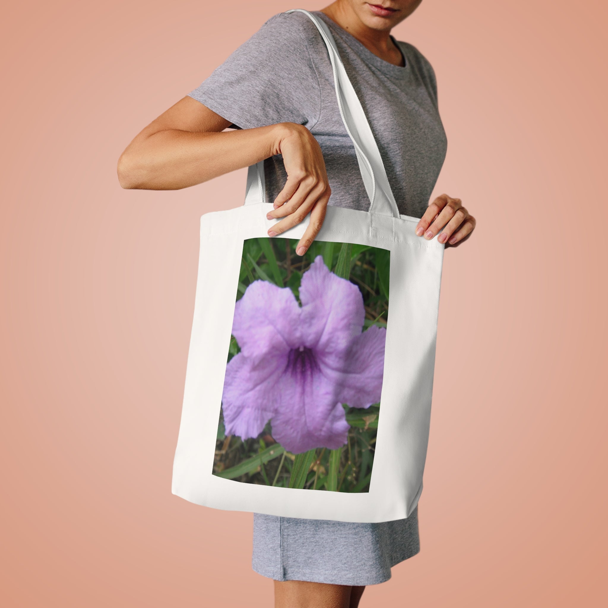 Oversized Tote Bag - Lilac Cotton