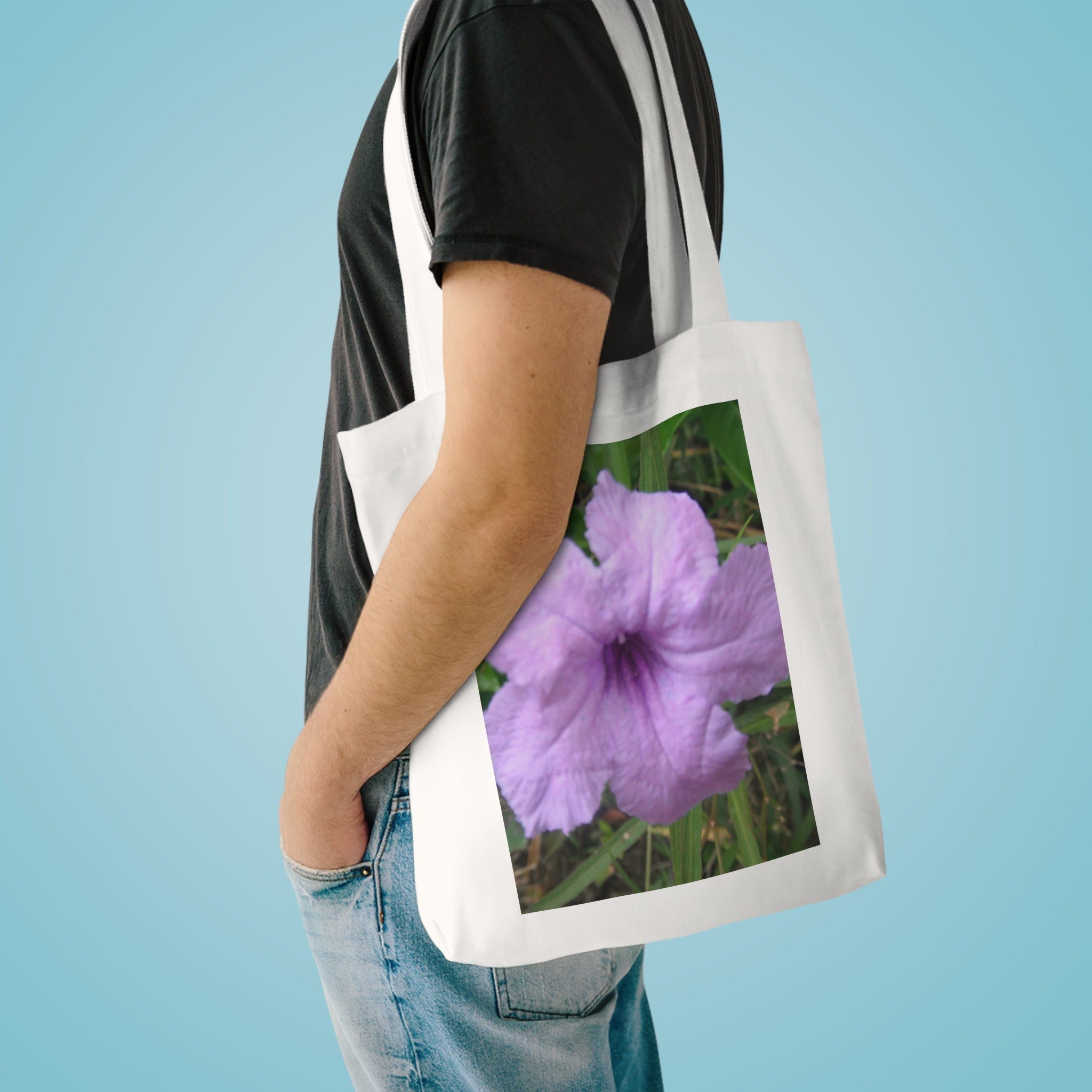 Oversized Tote Bag - Lilac Cotton