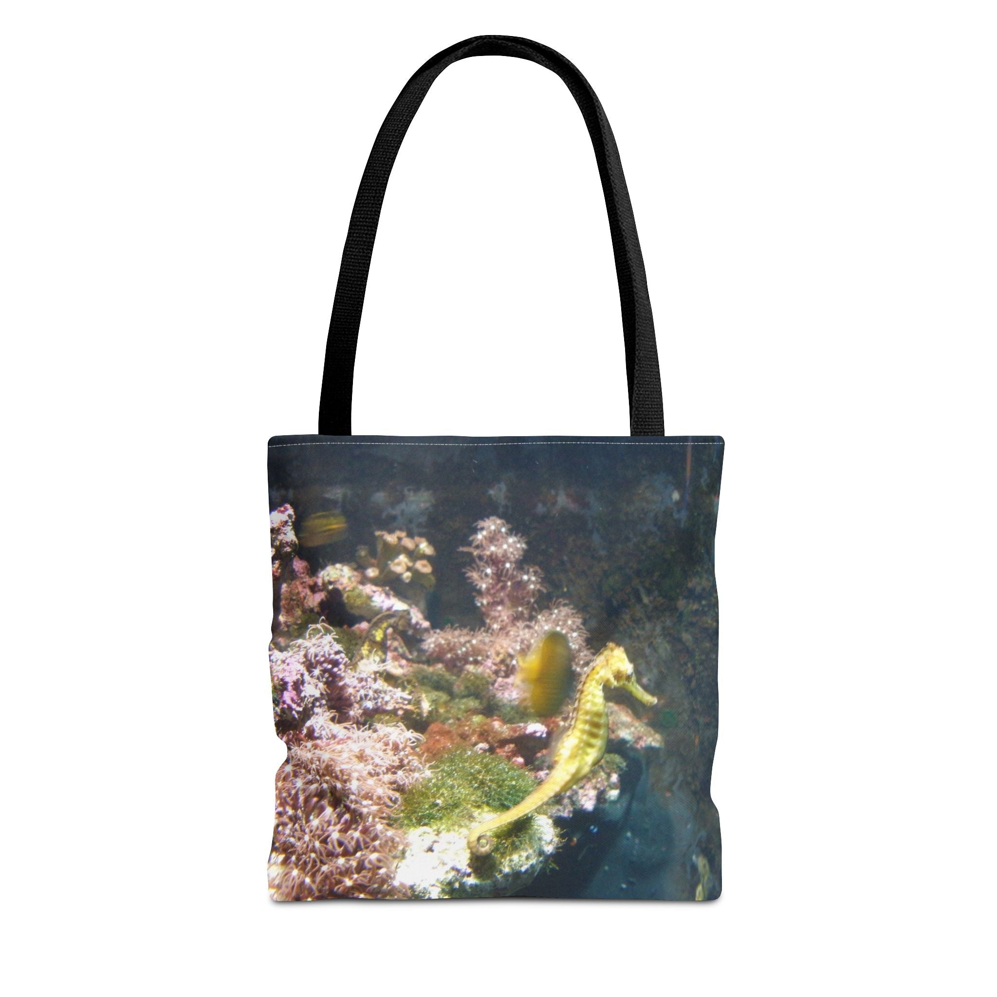 Underwater Serenity  Seahorse Tote Bag - Ocean-Inspired Design for Marine Life Lovers