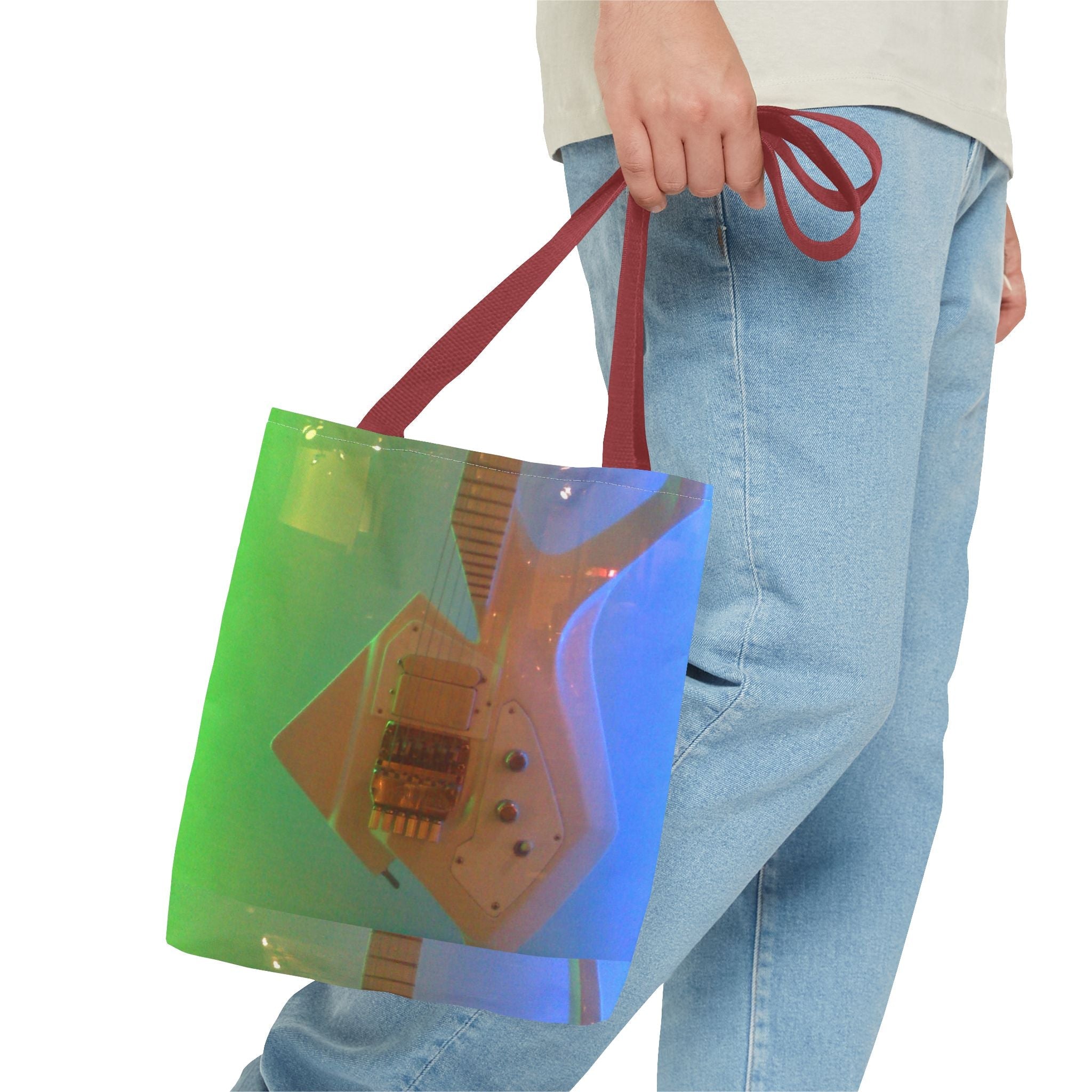 Vibrant Electric Guitar Tote Bag - Perfect for Music Lovers