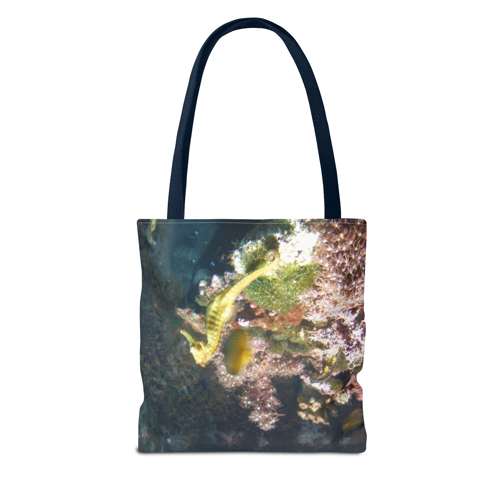 Underwater Serenity  Seahorse Tote Bag - Ocean-Inspired Design for Marine Life Lovers