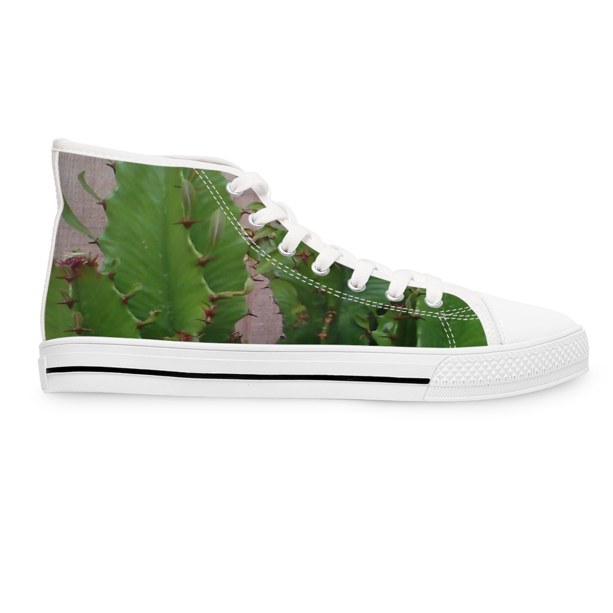 Cactus High Top Sneakers - Green and Black Women's Sneakers