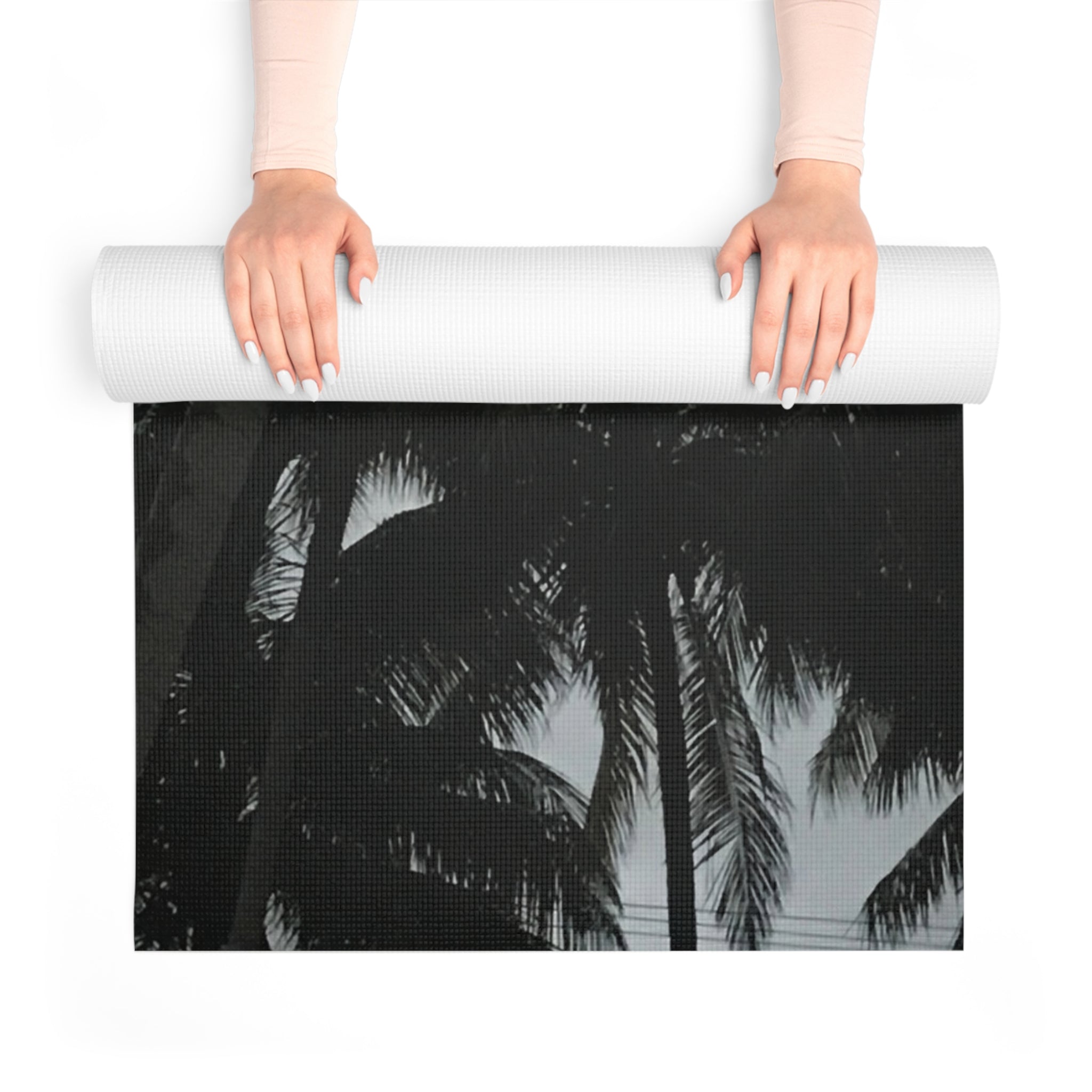 Tropical Palm Tree Foam Yoga Mat - Eco-Friendly Exercise Mat for Fitness & Relaxation