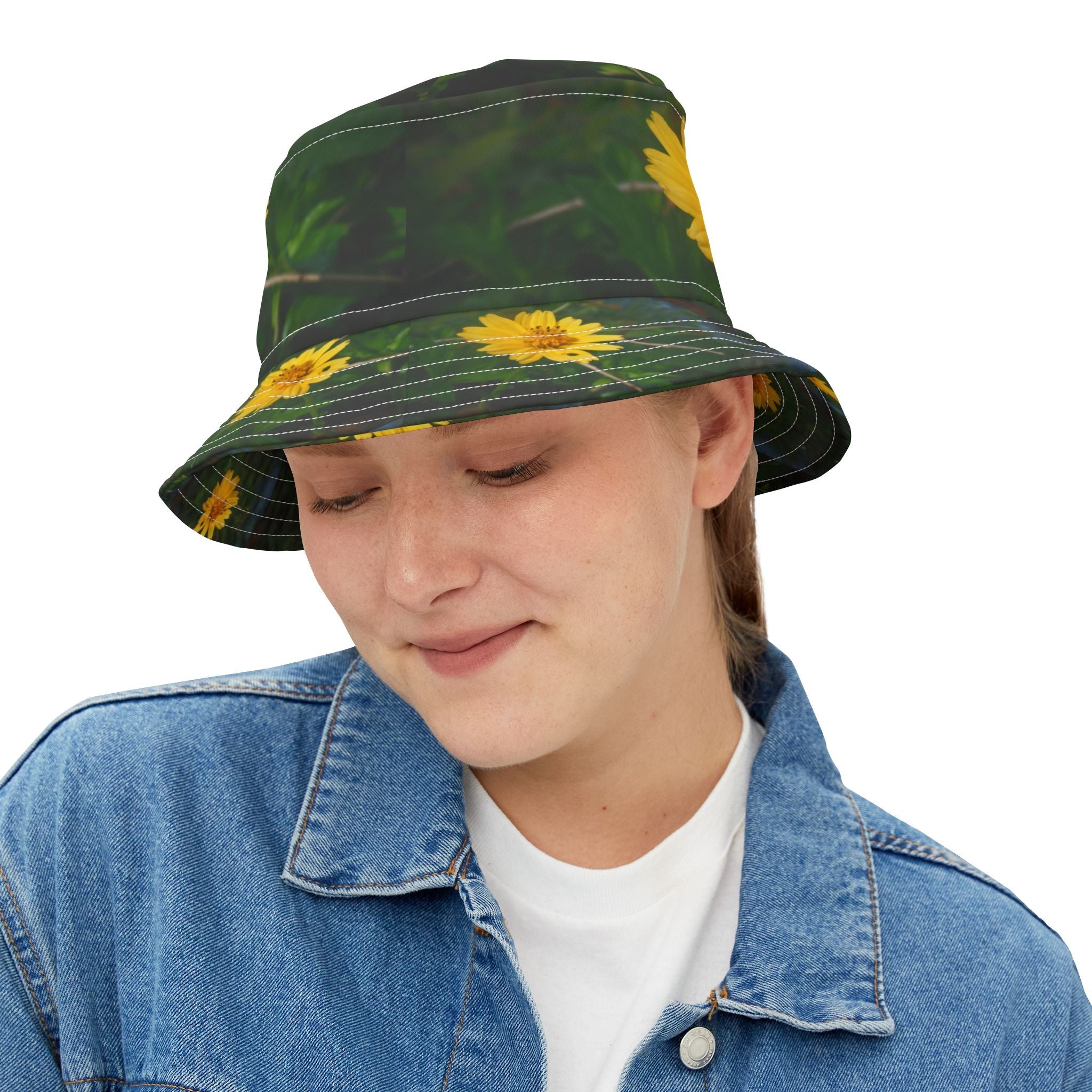 Yellow Floral Bucket Hat