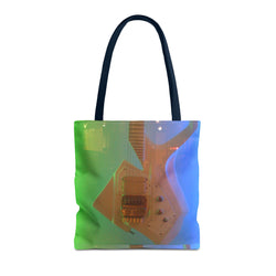 Vibrant Electric Guitar Tote Bag - Perfect for Music Lovers