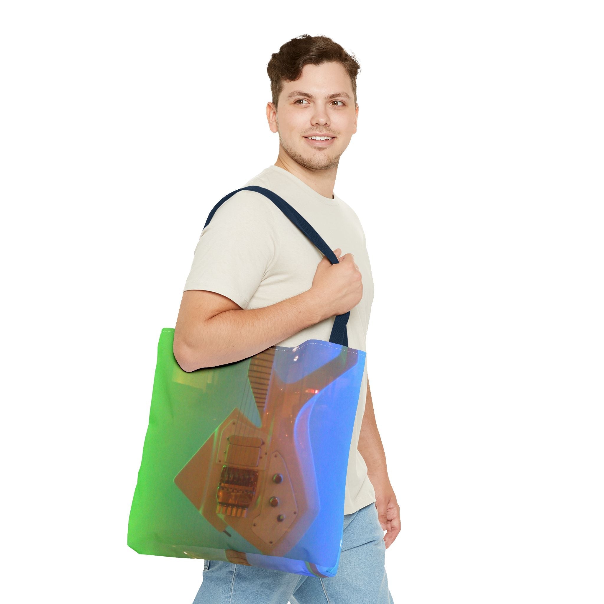 Vibrant Electric Guitar Tote Bag - Perfect for Music Lovers