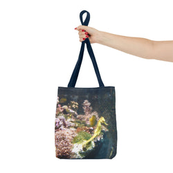 Underwater Serenity  Seahorse Tote Bag - Ocean-Inspired Design for Marine Life Lovers