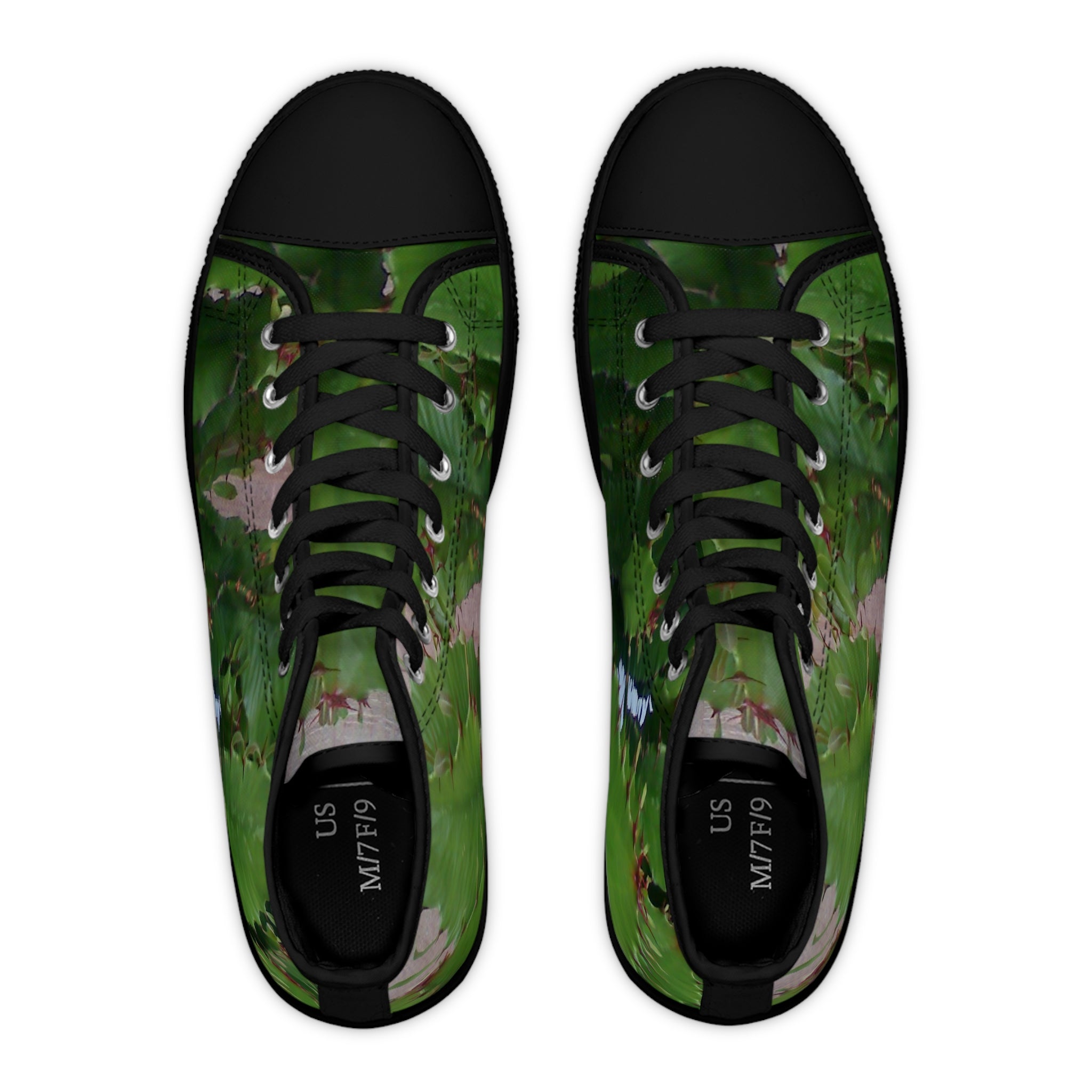 Cactus High Top Sneakers - Green and Black Women's Sneakers