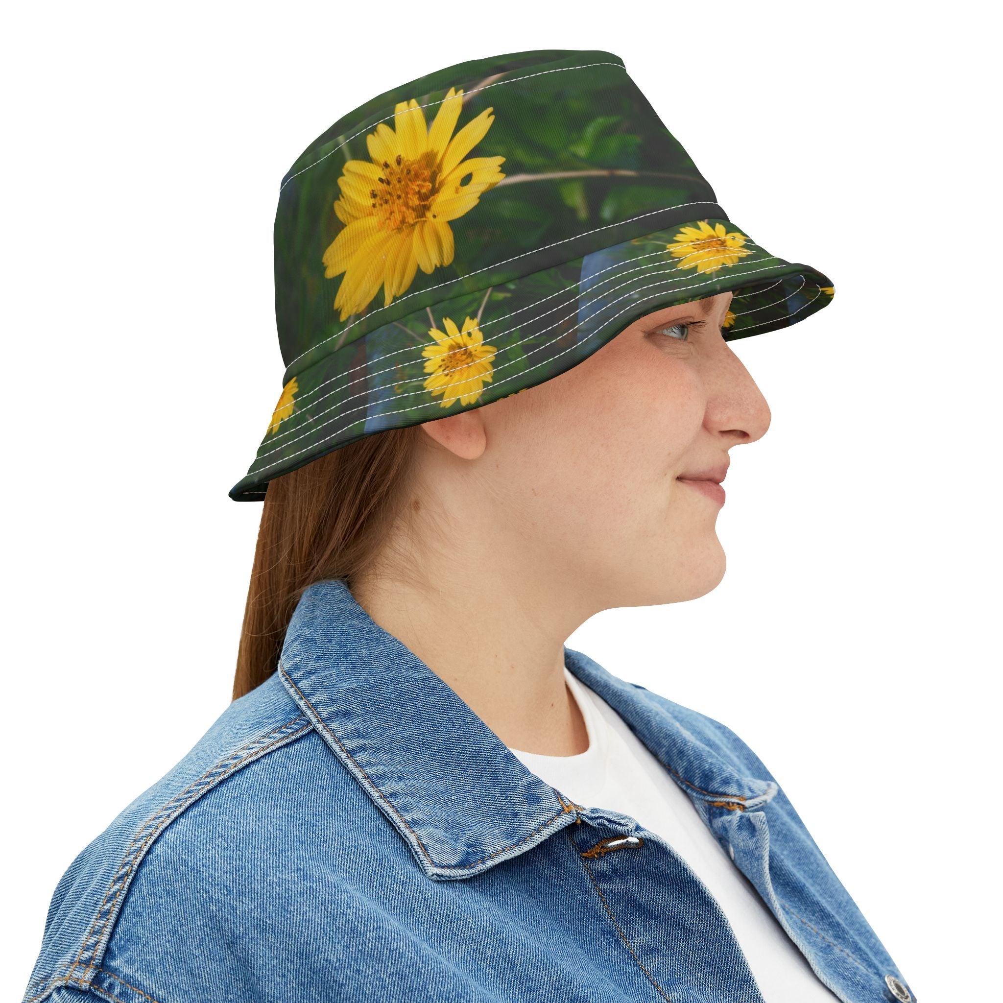 Yellow Floral Bucket Hat