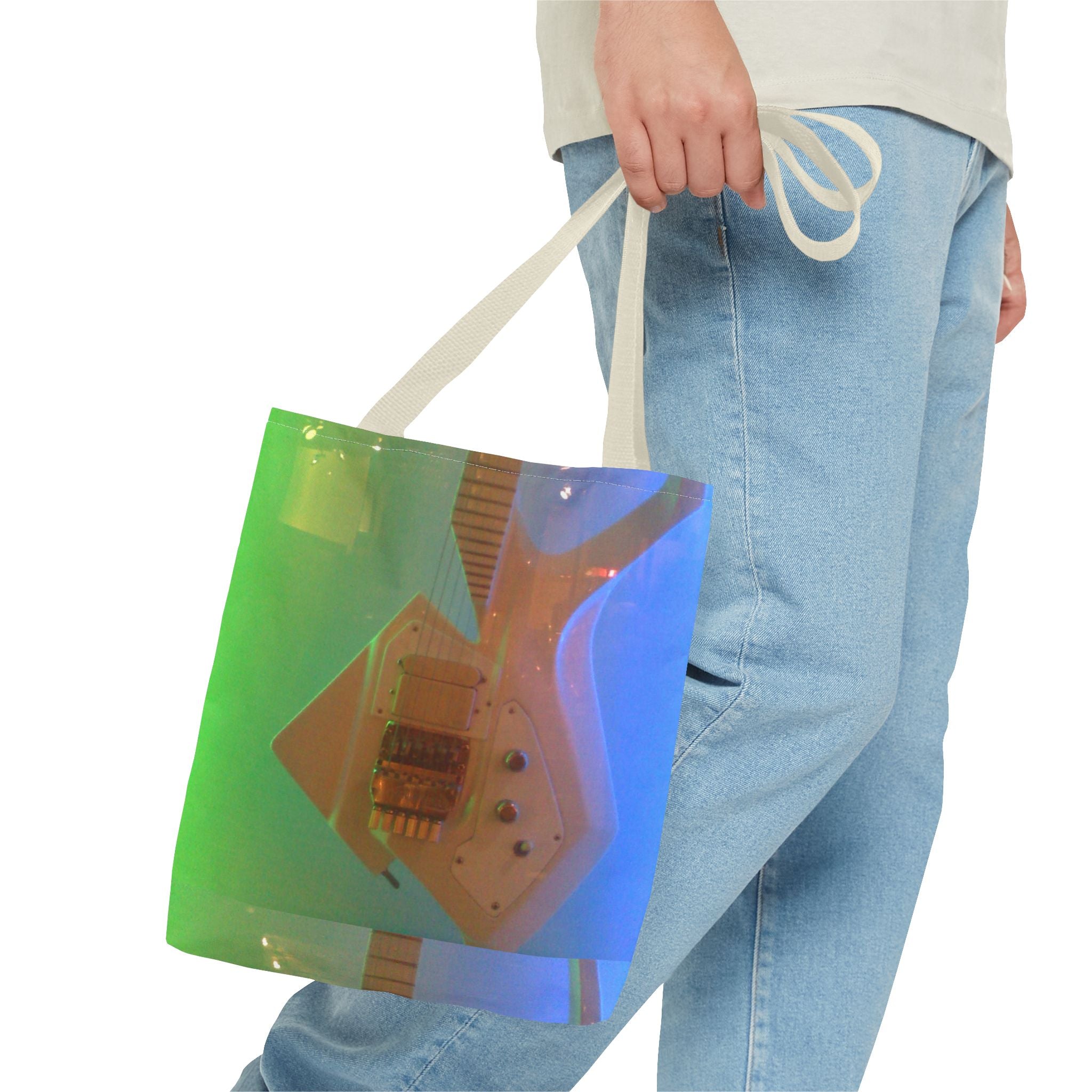 Vibrant Electric Guitar Tote Bag - Perfect for Music Lovers